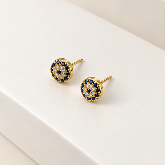 Evil Eye Pavé Studs