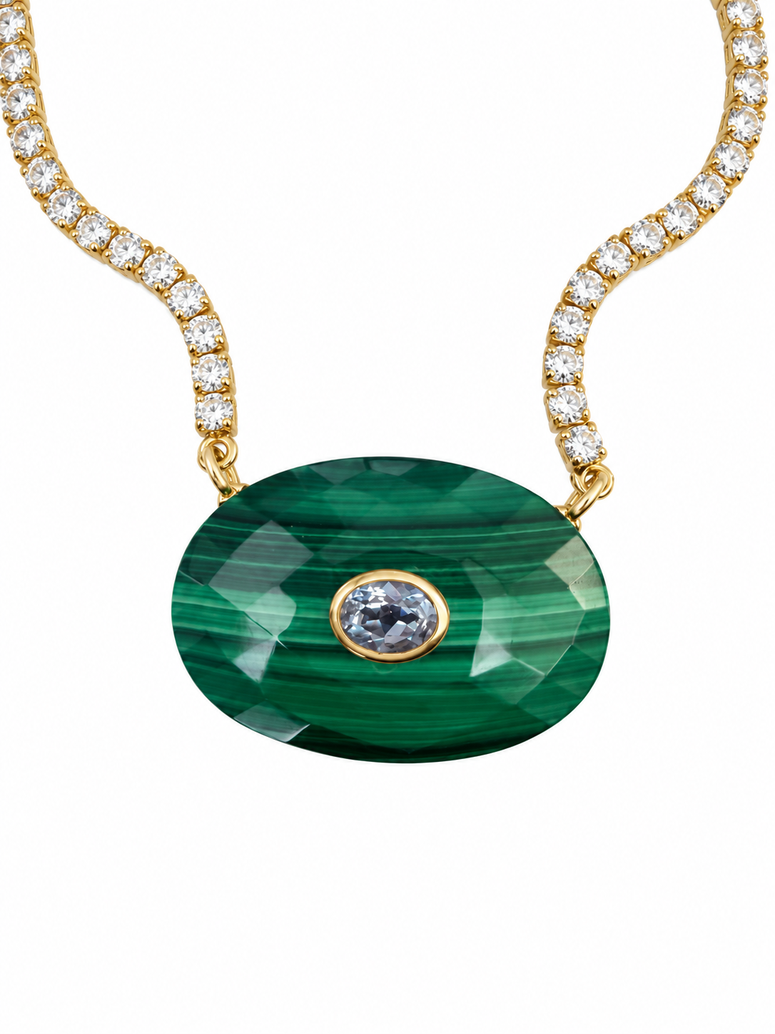 Malachite Tennis Necklace