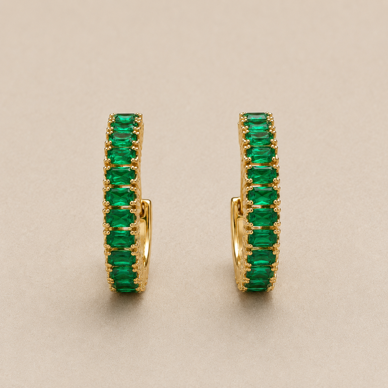 Emerald Playful Hoops
