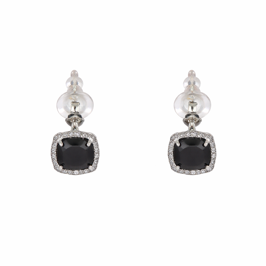 Black & Crystal Studs