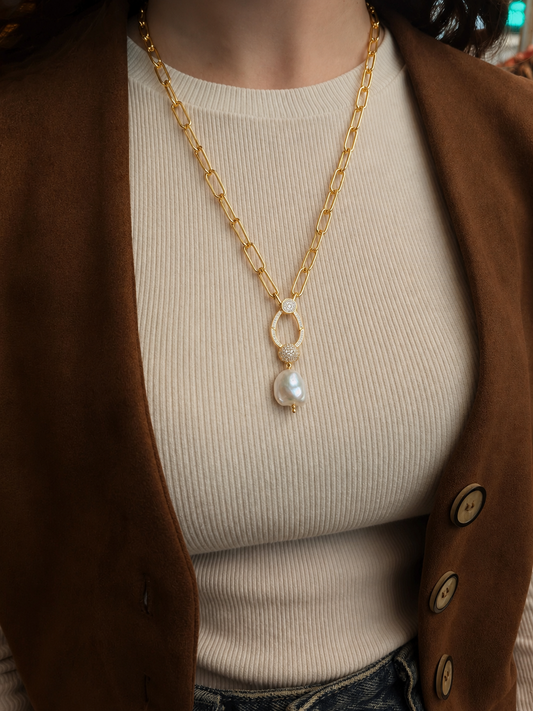 Pearl Lock Necklace