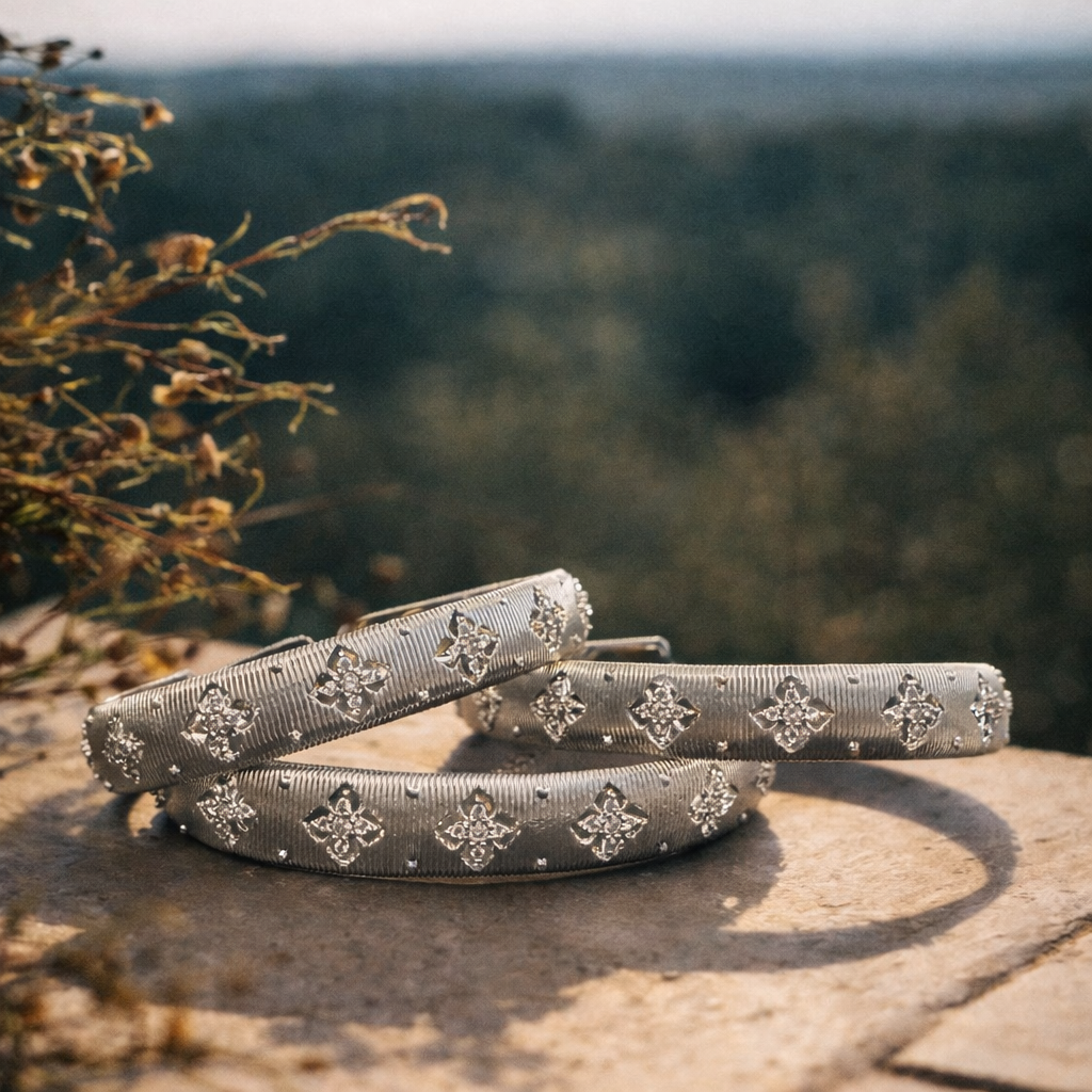 Silver Fleur Cuff
