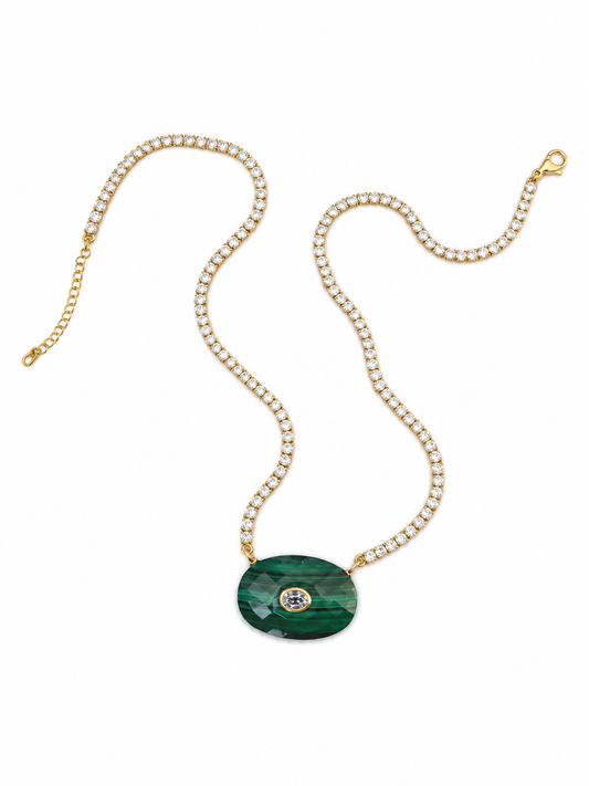 Malachite Tennis Necklace