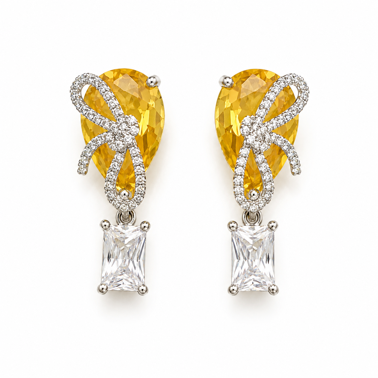 Icy Light Knot Earrings