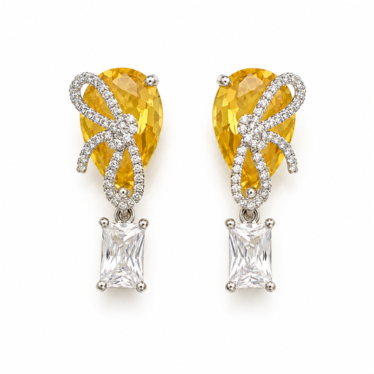 Icy Light Knot Earrings