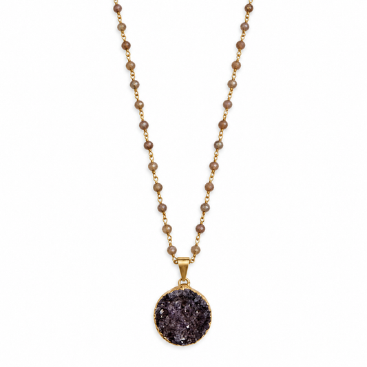 Amethyst Beaded Necklace