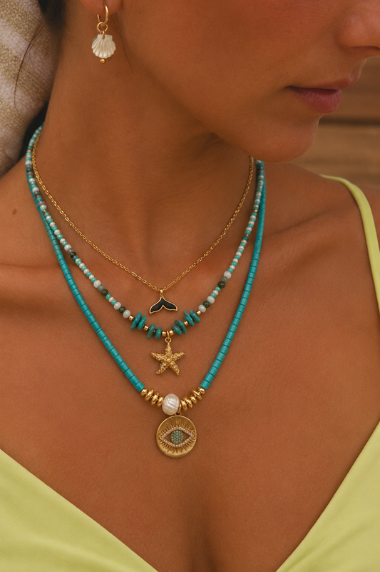 Black Pearl Tail Necklace
