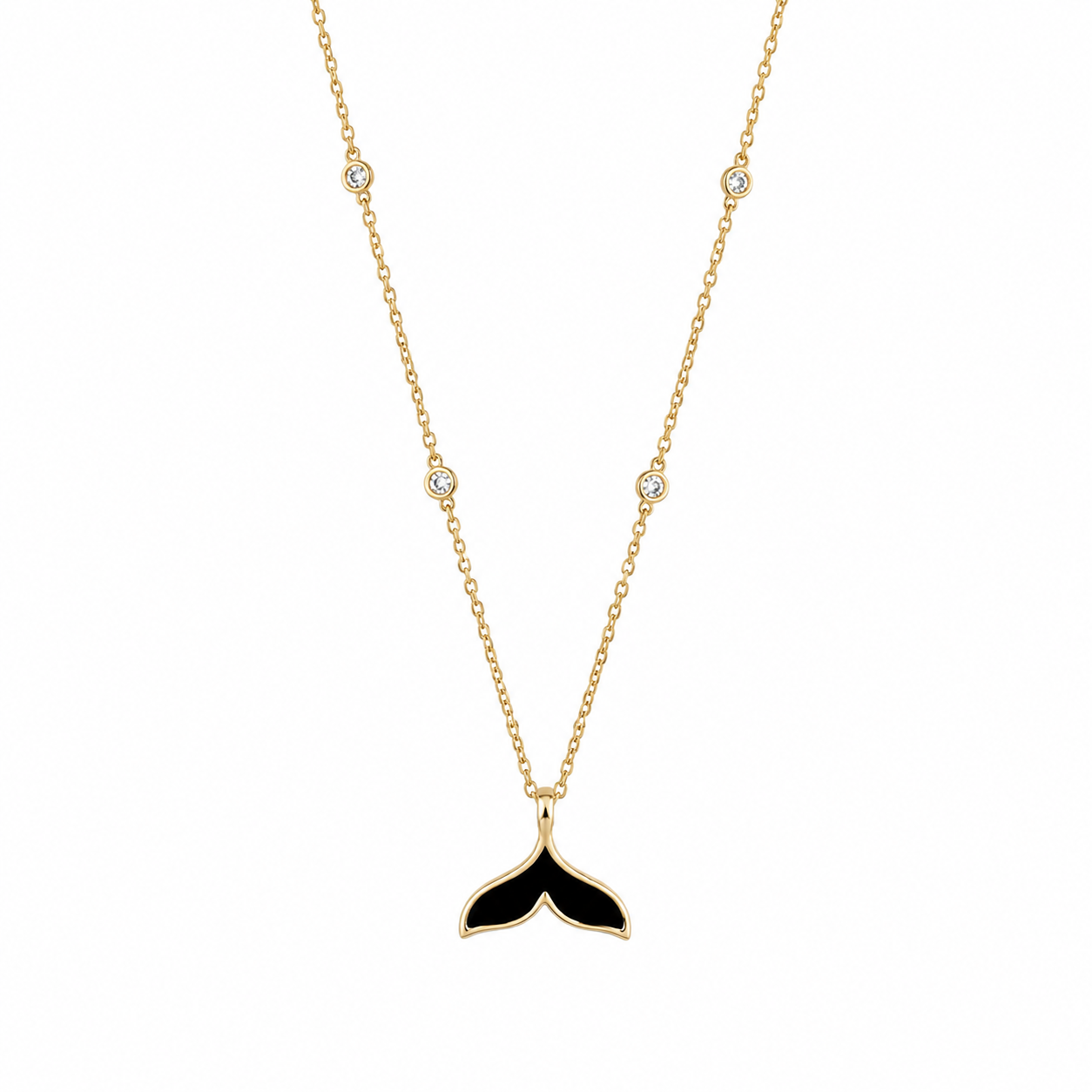 Black Pearl Tail Necklace