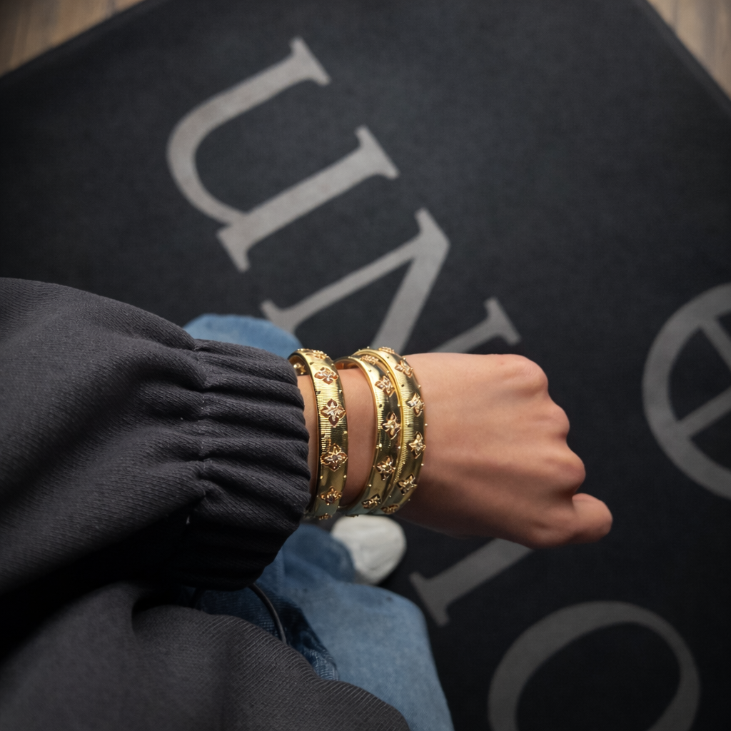 Gold Fleur Cuff