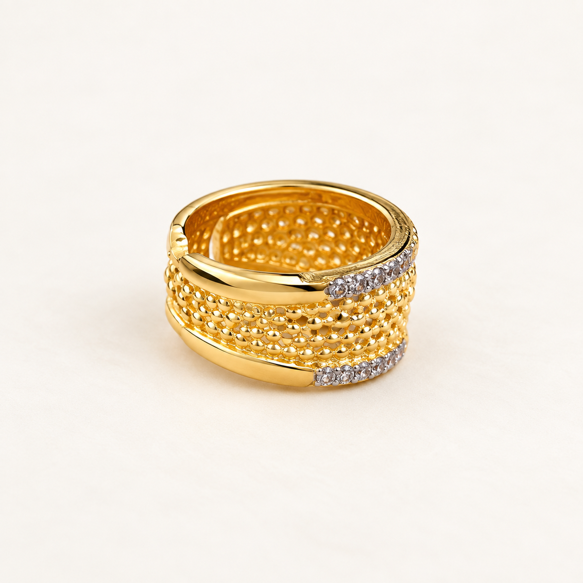 Golden Pebble Ring