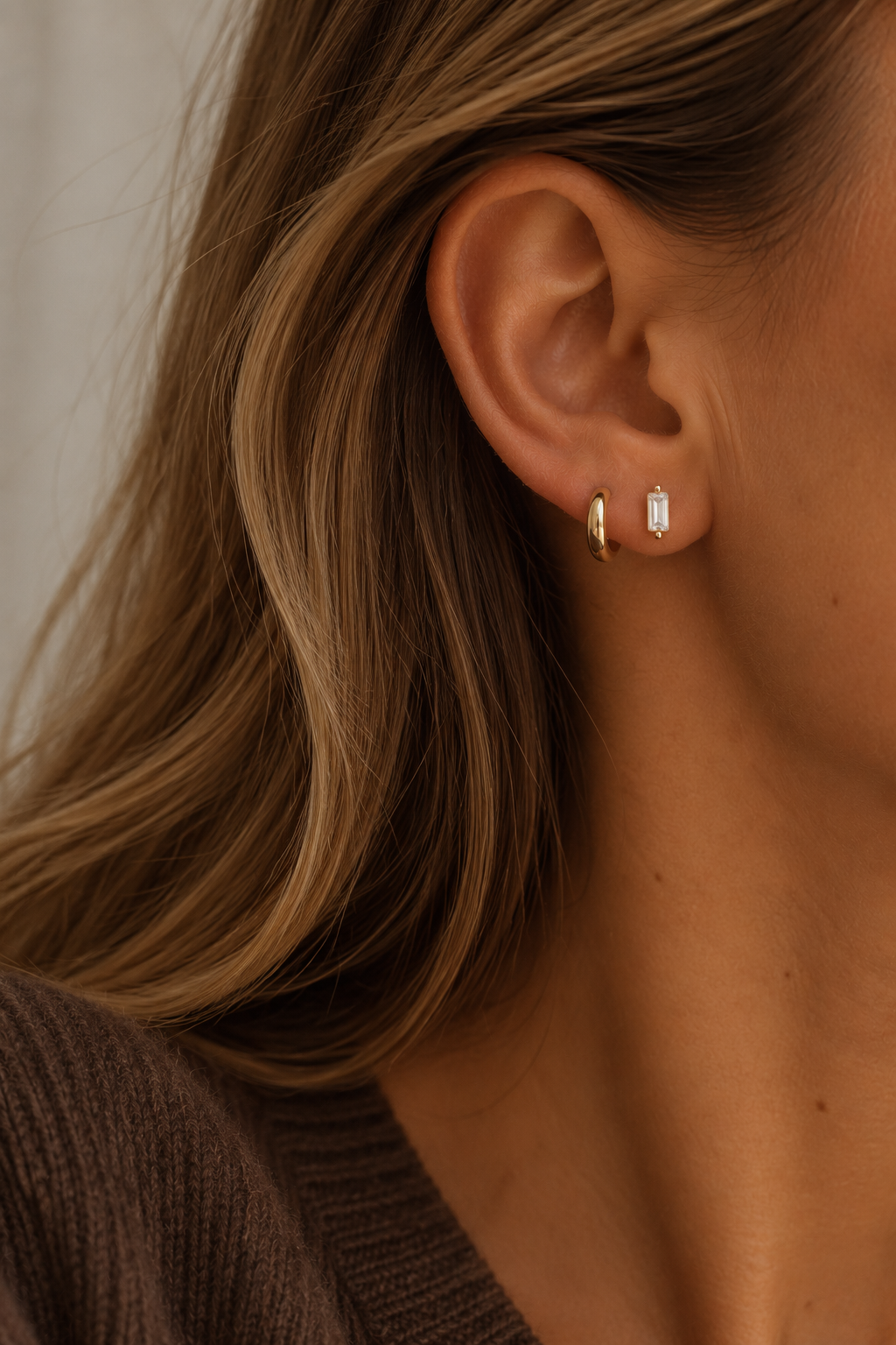 Mini Baguette Studs