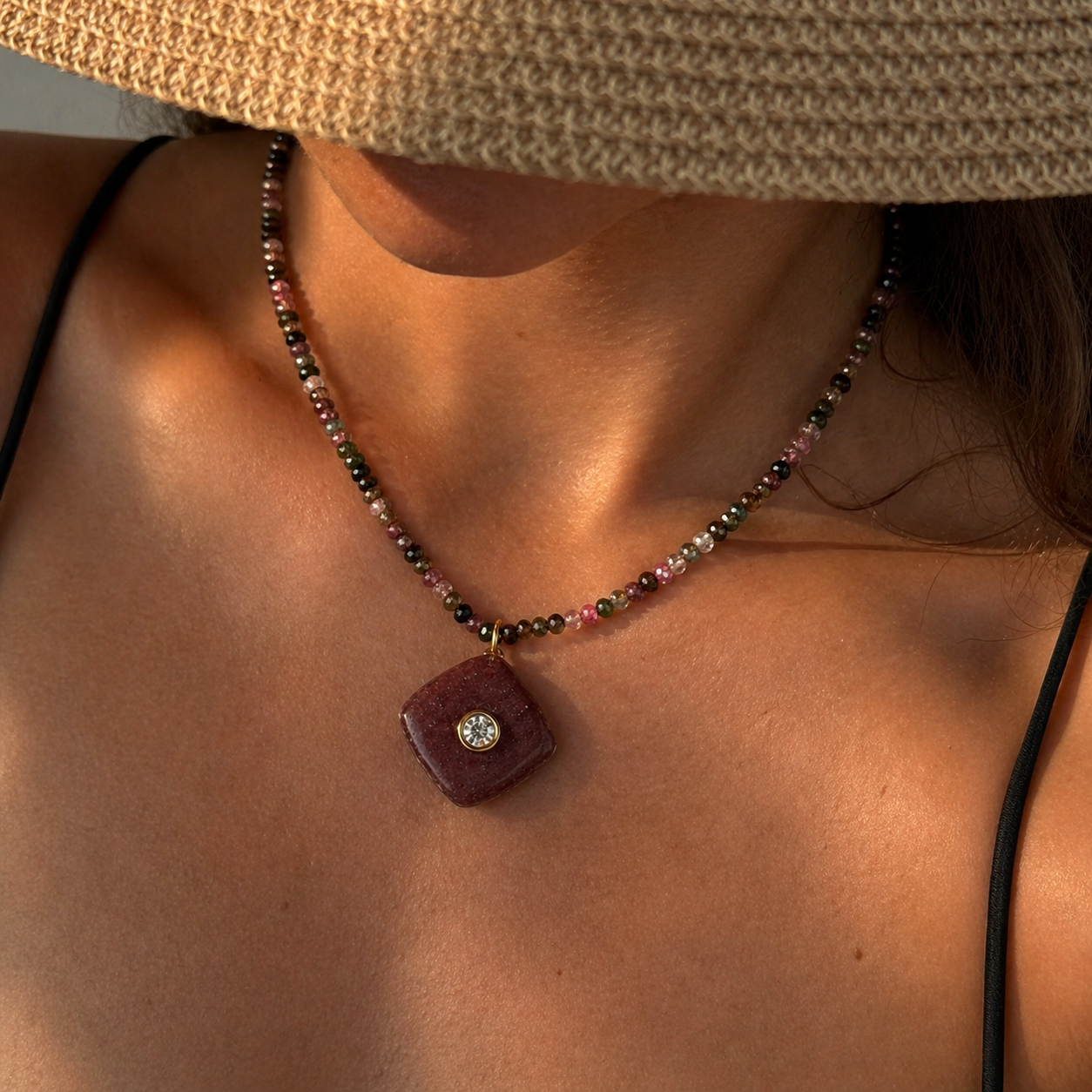 Sangria Stone Necklace