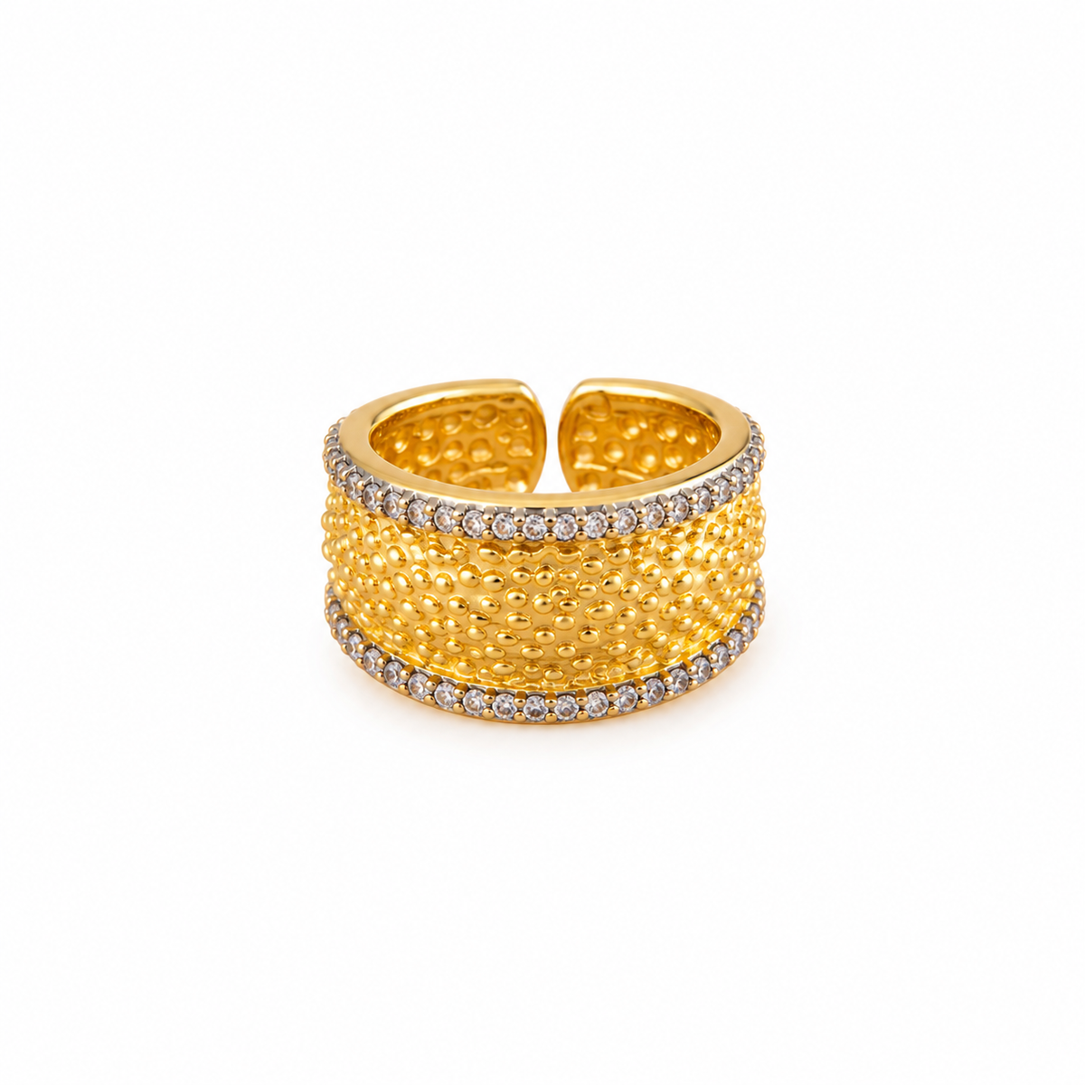 Golden Pebble Ring