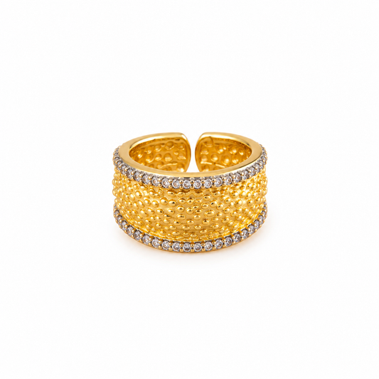 Golden Pebble Ring