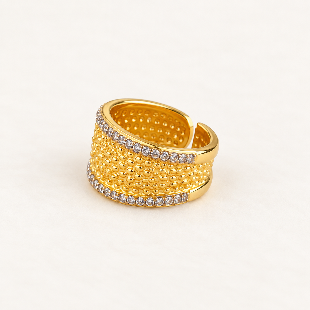 Golden Pebble Ring