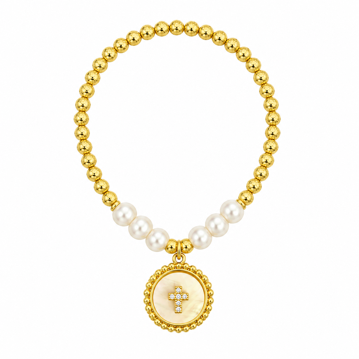 Pearl Medallion Bracelet