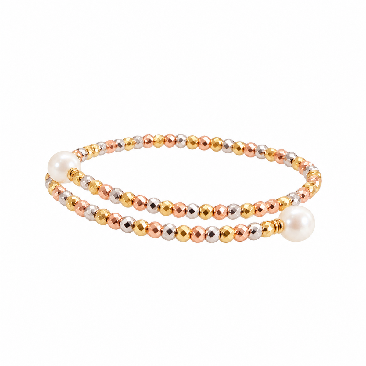 Champagne Pearl Spiral Bracelet