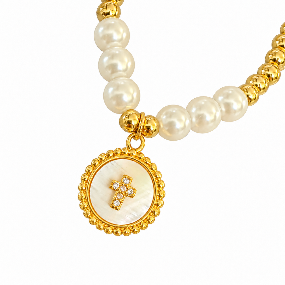Pearl Medallion Bracelet
