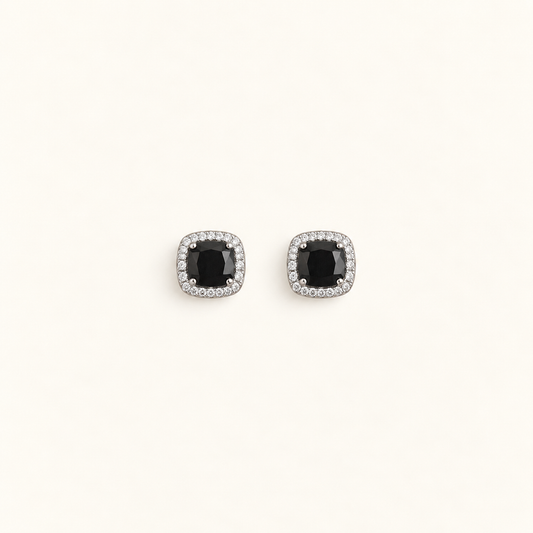 Black & Crystal Studs