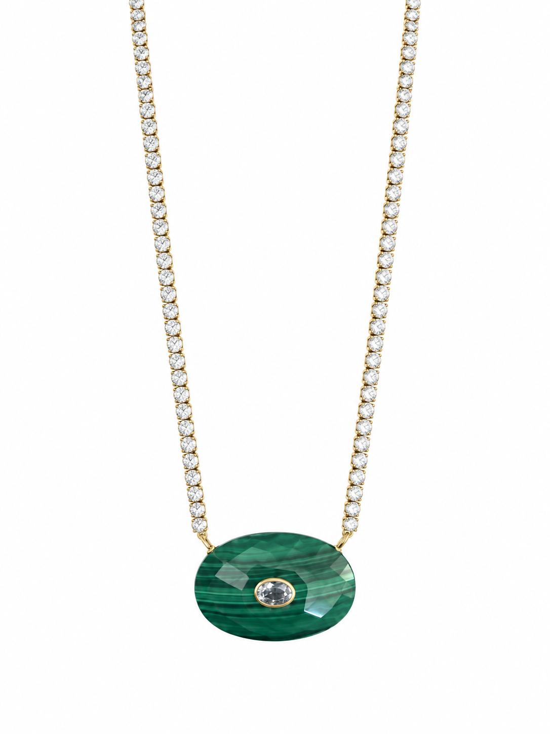 Malachite Tennis Necklace