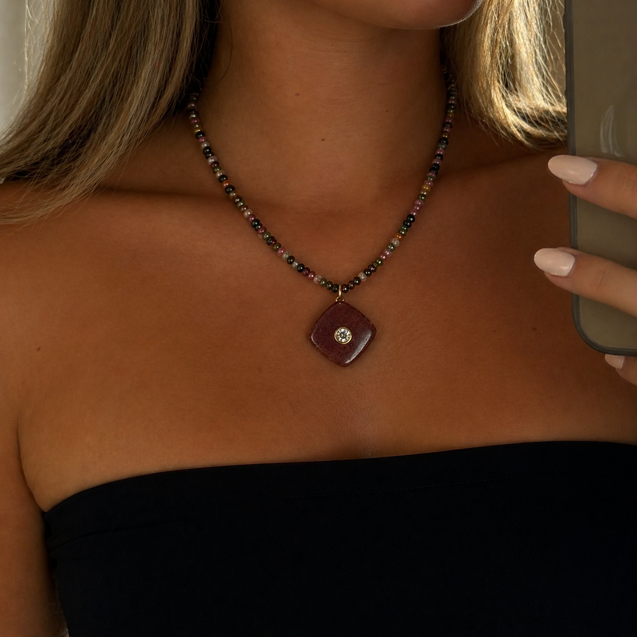 Sangria Stone Necklace