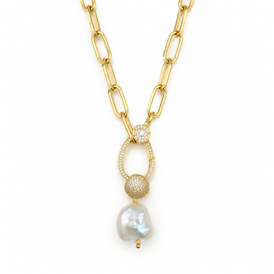 Pearl Lock Necklace