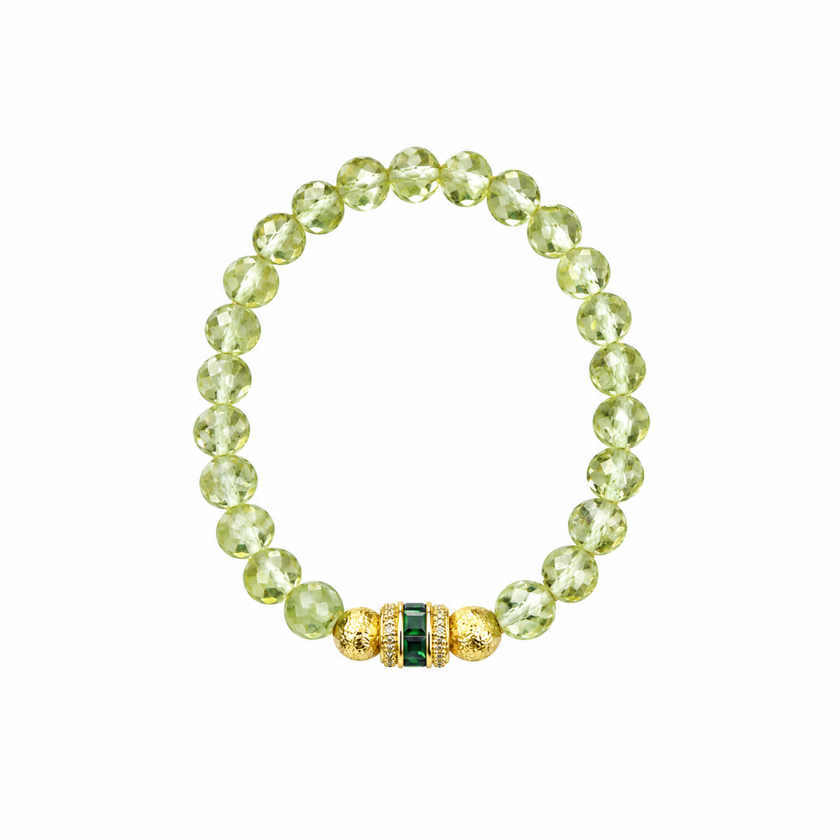 Green Crystal Stretch Bracelet