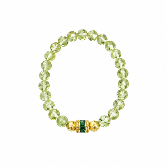 Green Crystal Stretch Bracelet