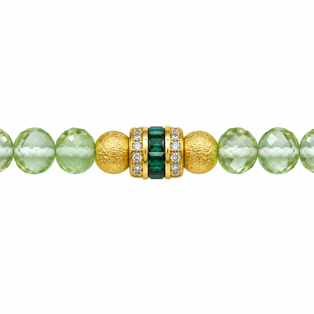 Green Crystal Stretch Bracelet
