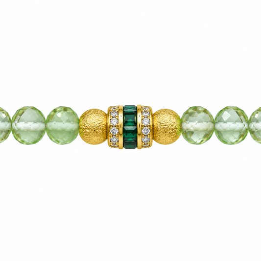 Green Crystal Stretch Bracelet