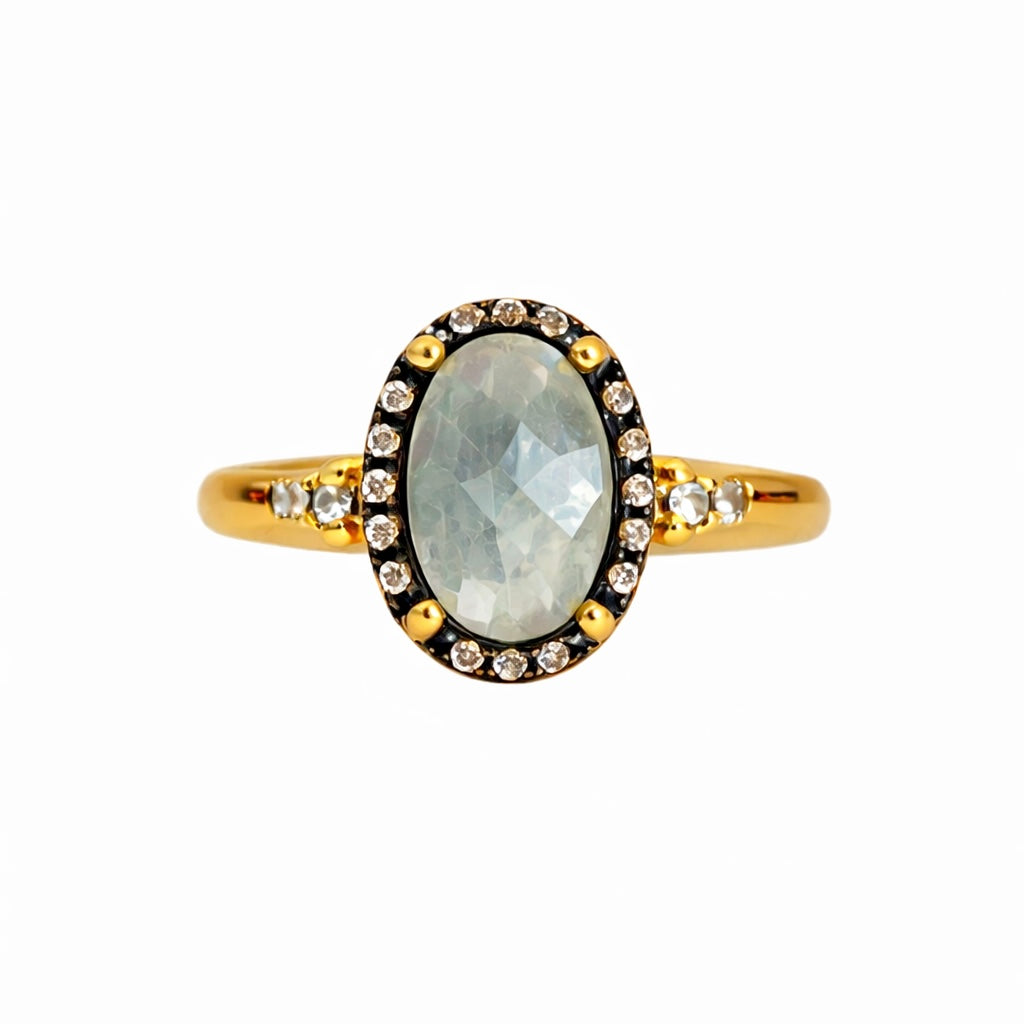 Moonlit Aquamarine Ring