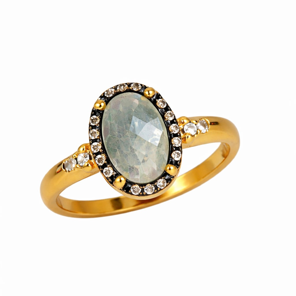 Moonlit Aquamarine Ring