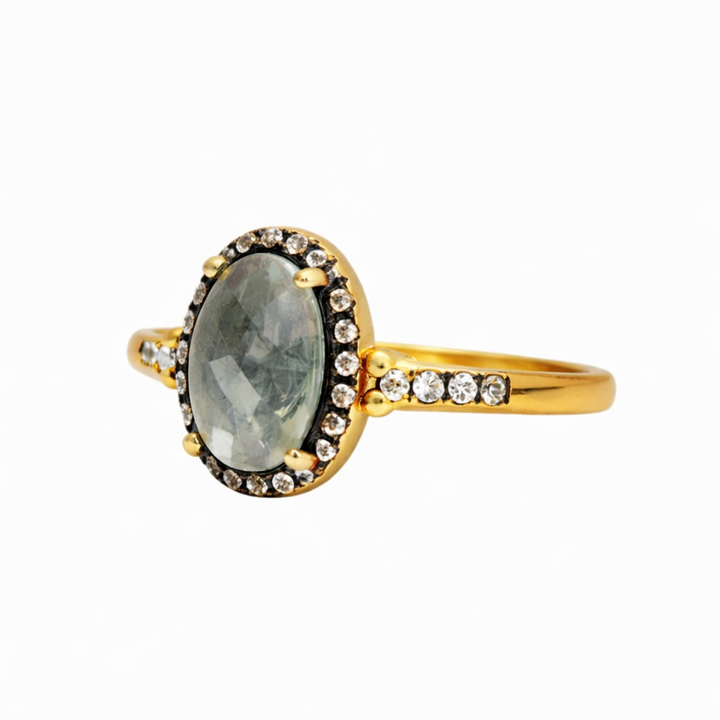 Moonlit Aquamarine Ring