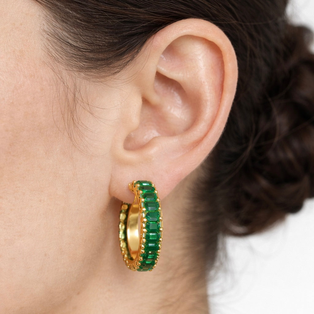 Emerald Playful Hoops