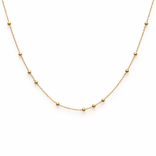 Bare Gold Bead Necklace