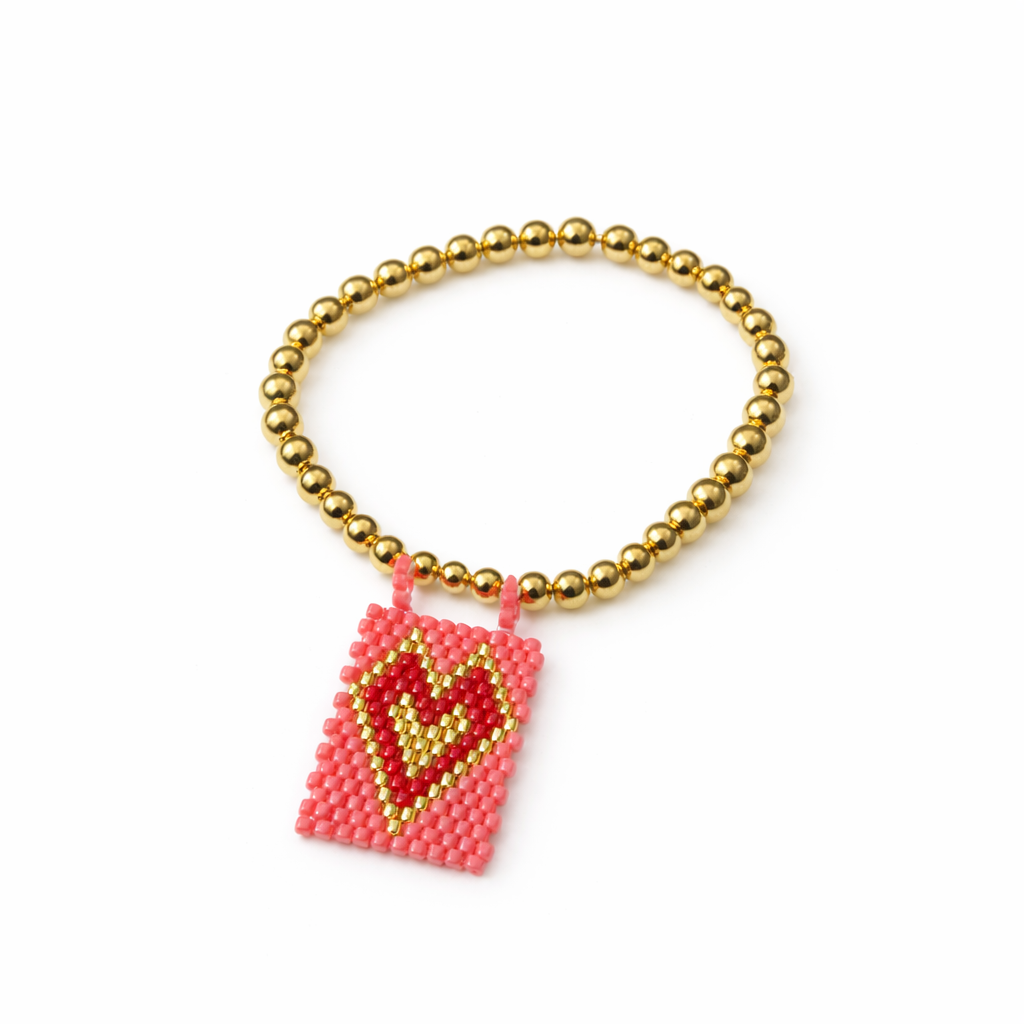 Rosé Heart Bracelet