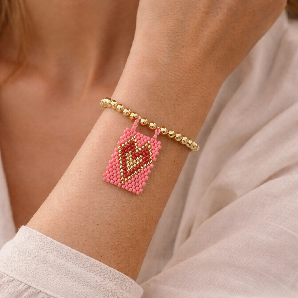 Rosé Heart Bracelet