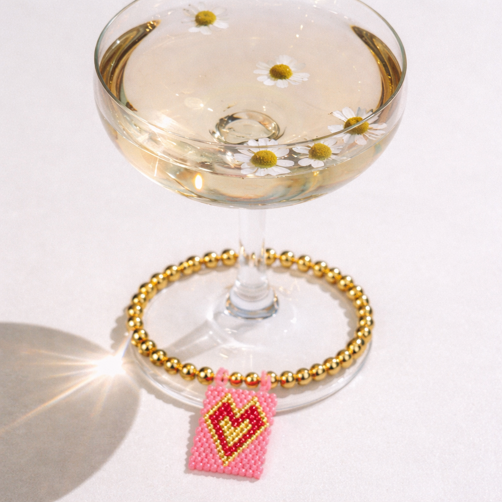 Rosé Heart Bracelet