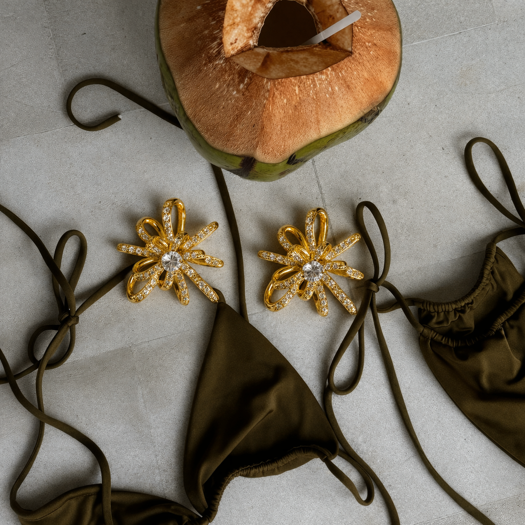 Golden Firework Earrings