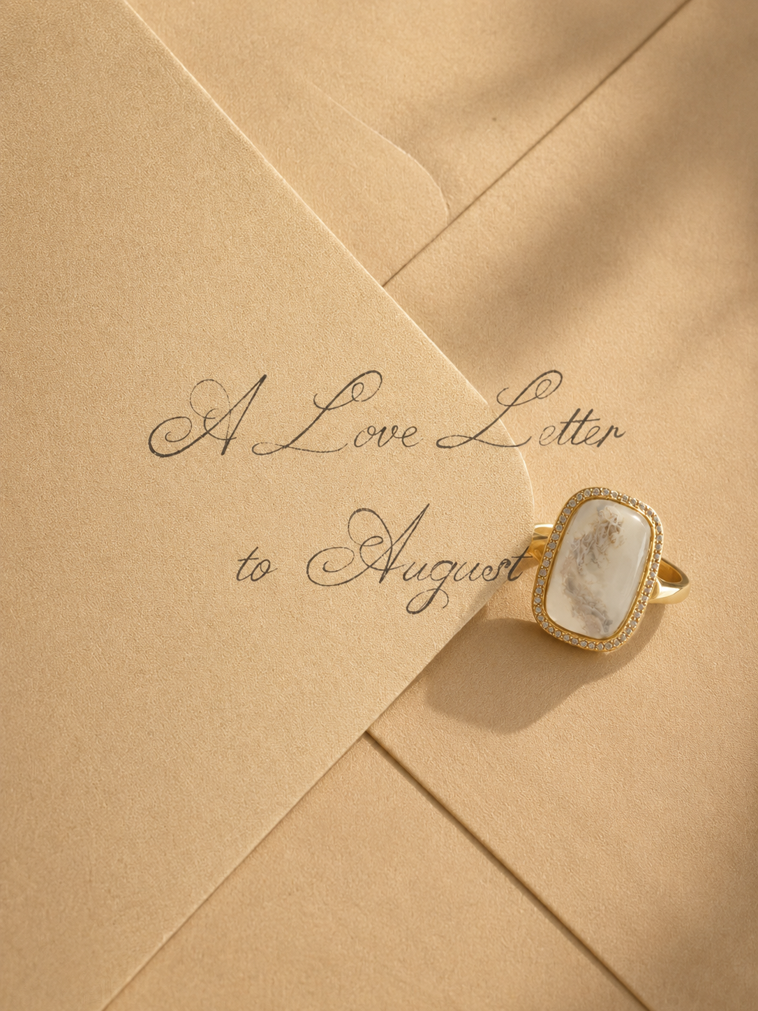 Ivory Dendrite Ring