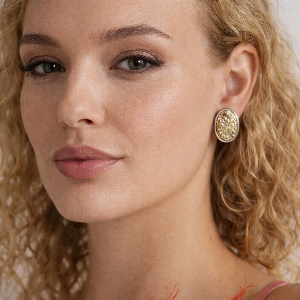 Champagne Dust Studs