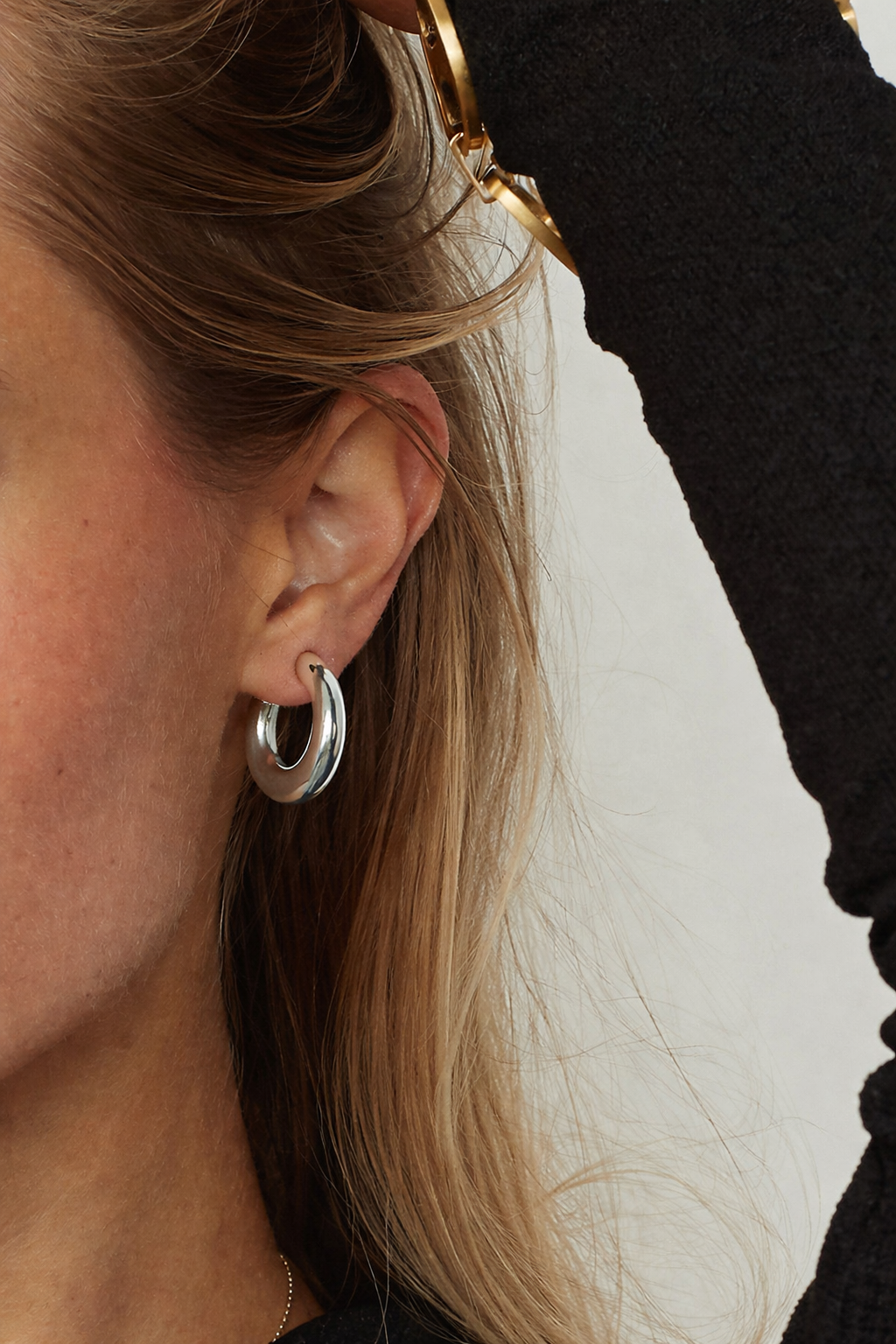 Liquid Silver Hoops