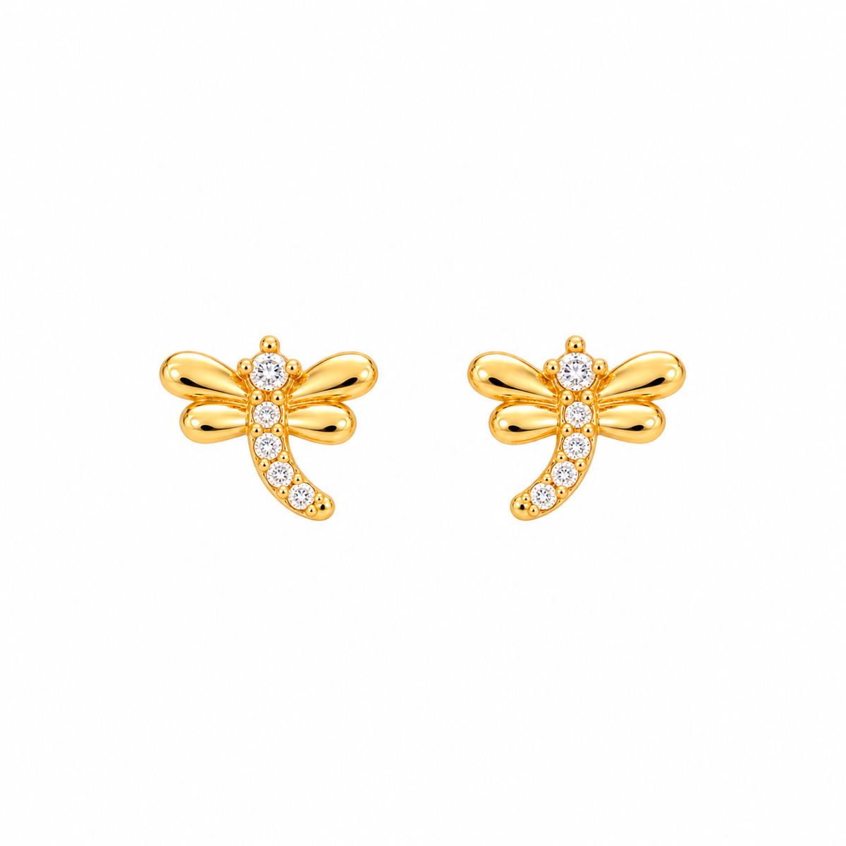 Pendientes de botón Golden Whim