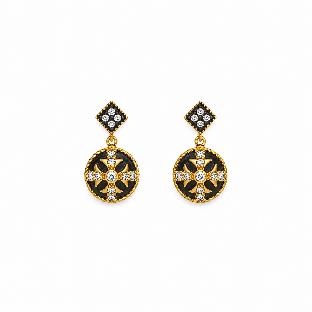 Pendientes de escudo real