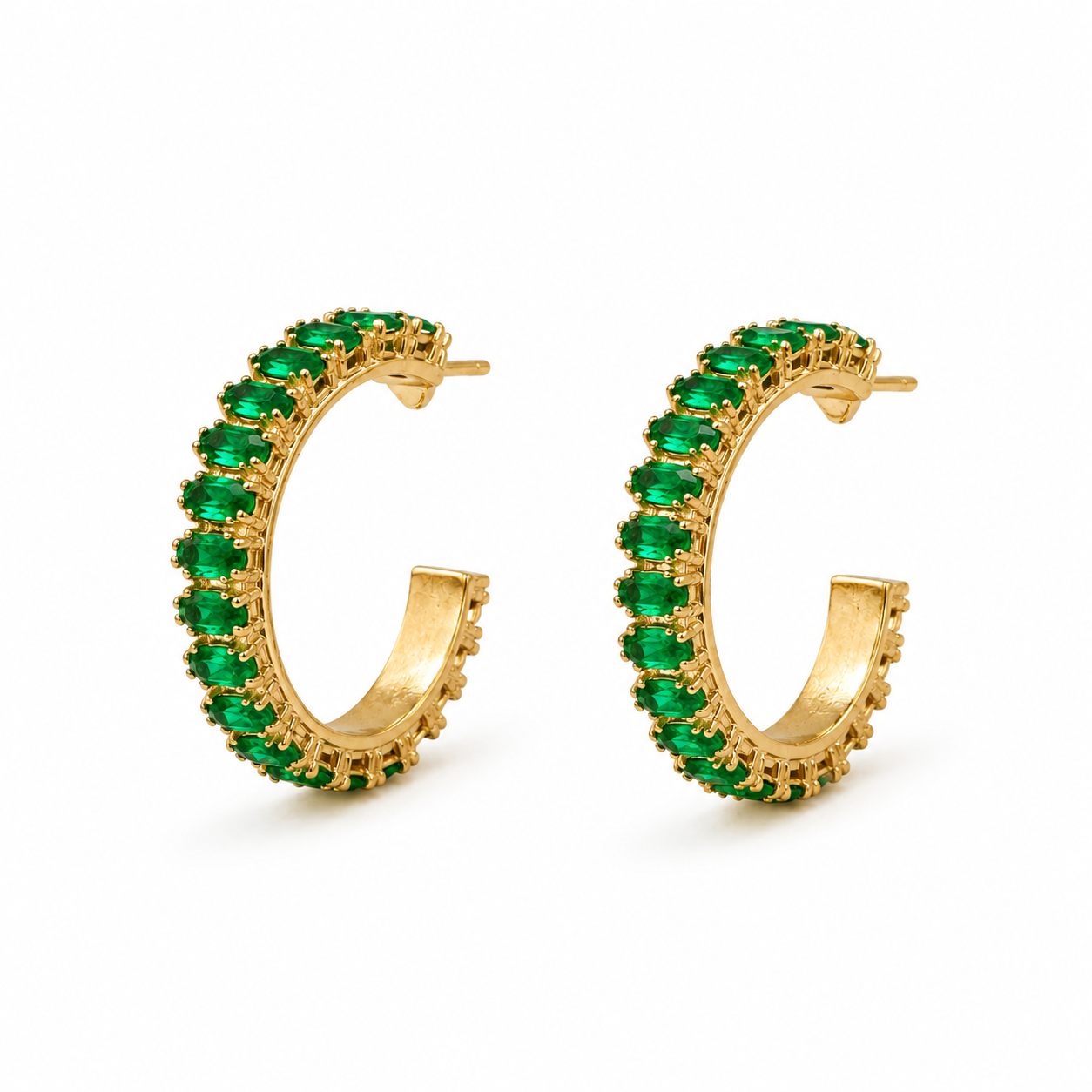 Emerald Playful Hoops