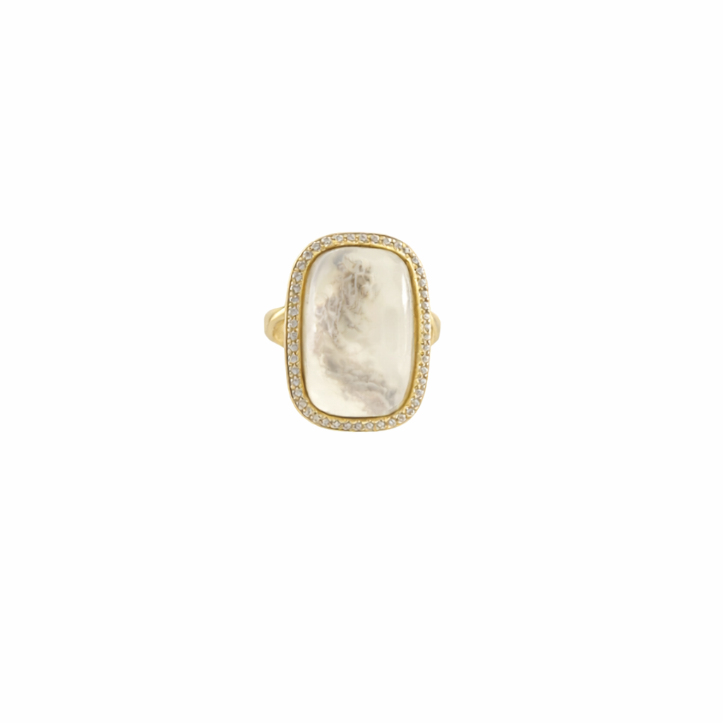 Ivory Dendrite Ring