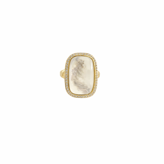 Ivory Dendrite Ring