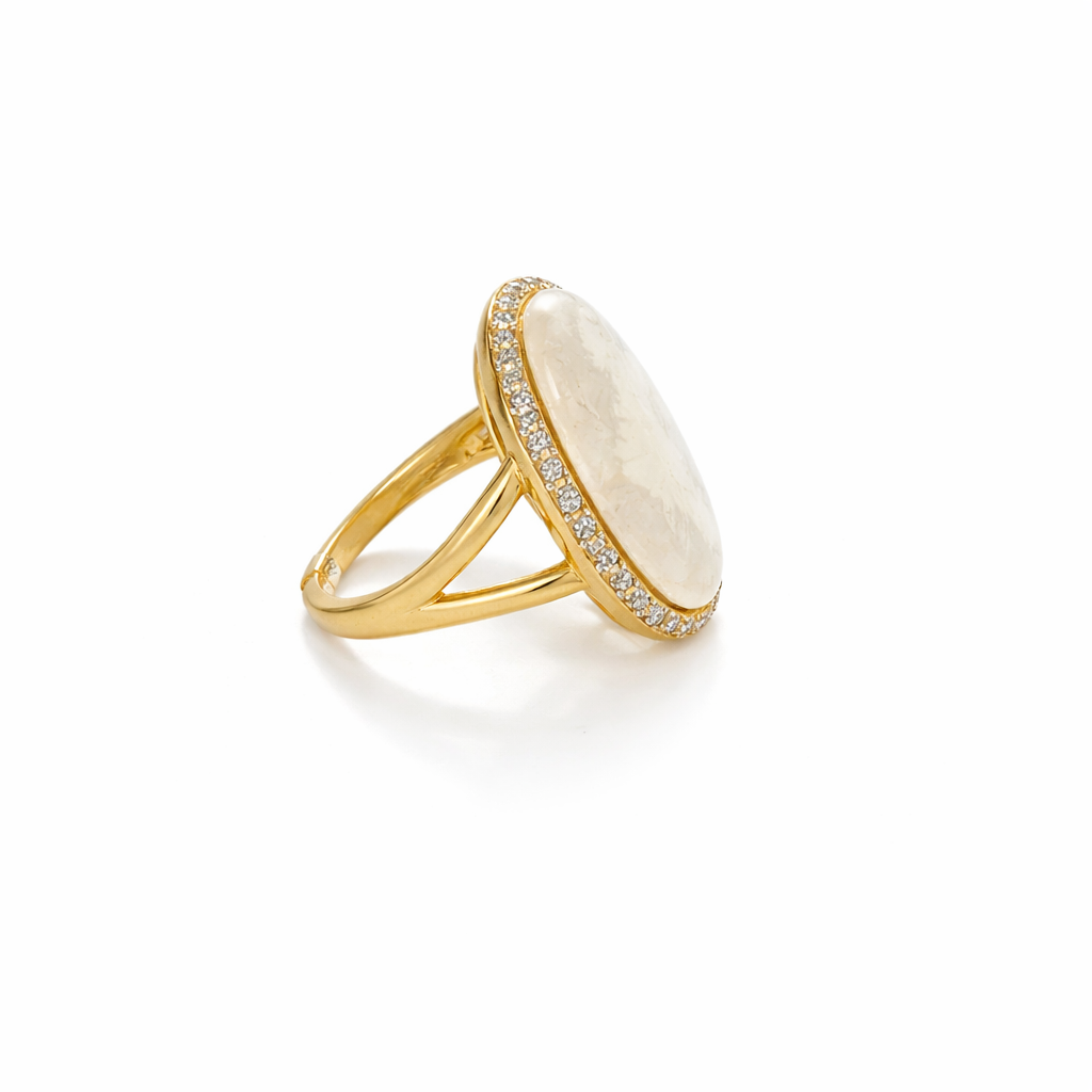 Ivory Dendrite Ring