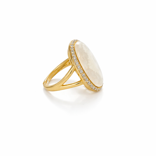 Ivory Dendrite Ring